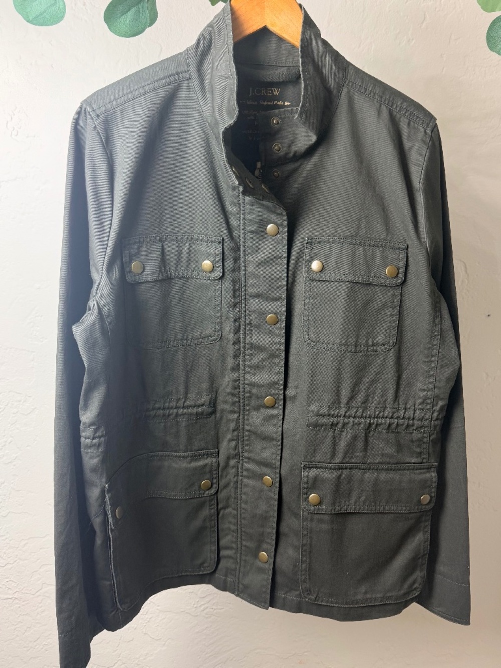 J.Crew Relaxed Boyfriend Field Jacket XL NWT Cotton Utility Military $135